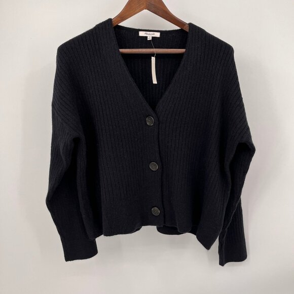 Madewell Sweaters - Madewell Cameron Ribbed Cardigan Size M Coziest Yarn Alpaca Wool Blend Sweater